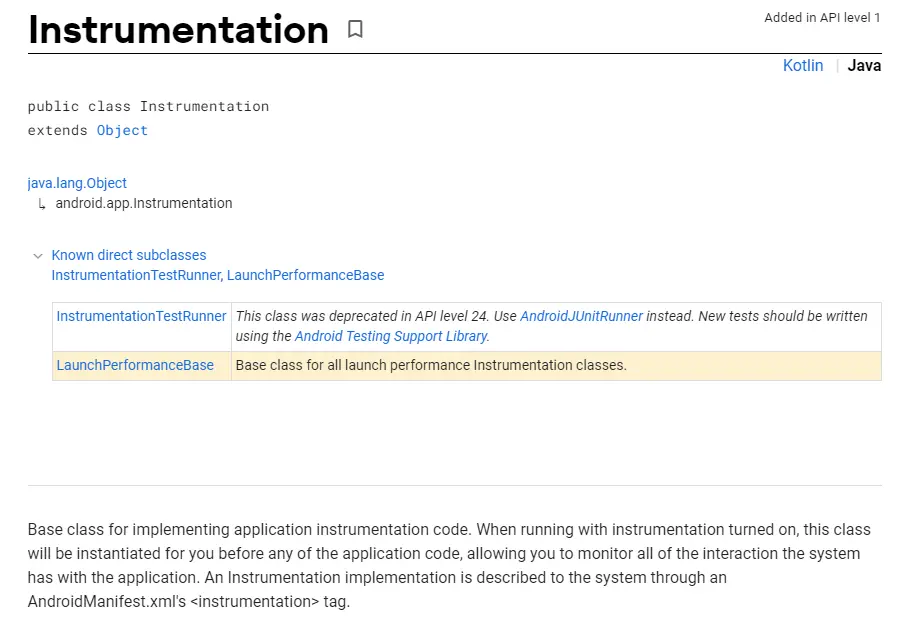 Instrumentation 文档